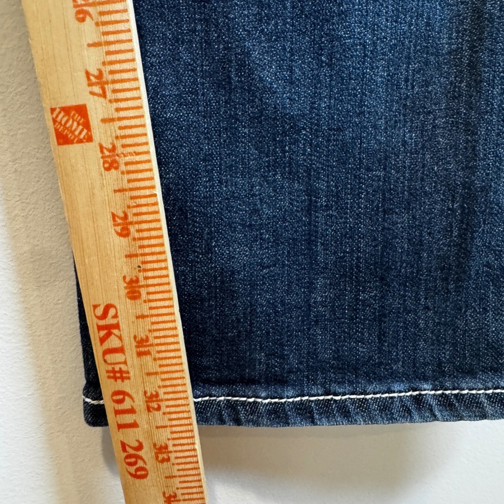 Maurices Womens Bootcut Jeans Y2K  90s Stitching Dark Wash Cowgirl Size 5/6 LONG - Picture 9 of 9